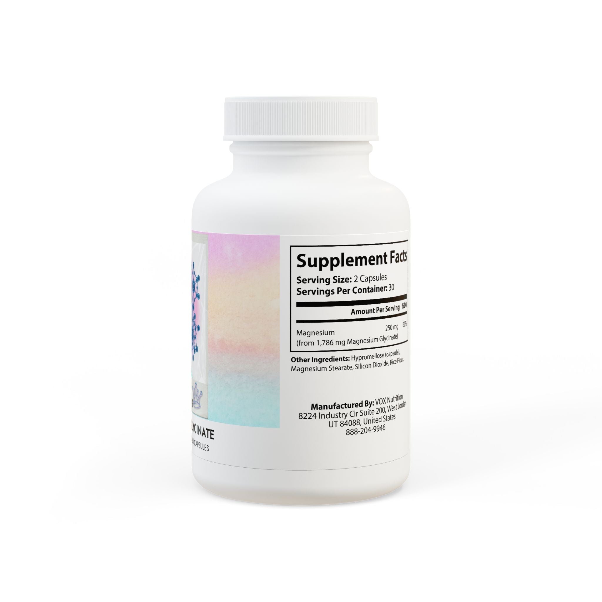 “Pearlbound” Magnesium Glycinate Supplement (60 Capsules)