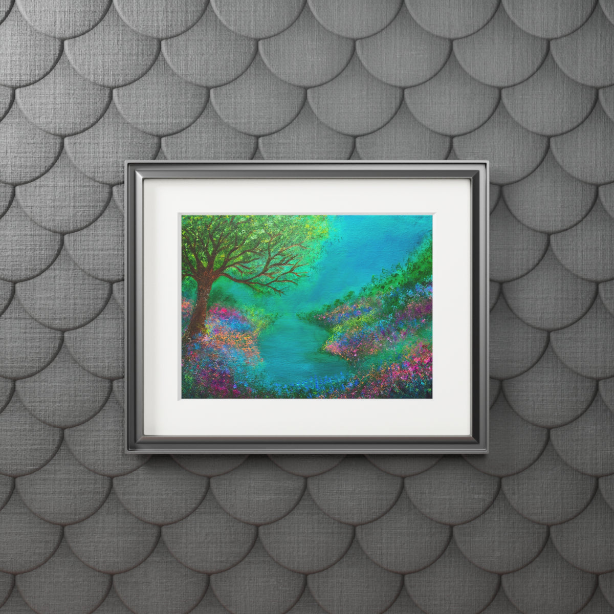 “Foggy Creek” Passepartout Giclée Print