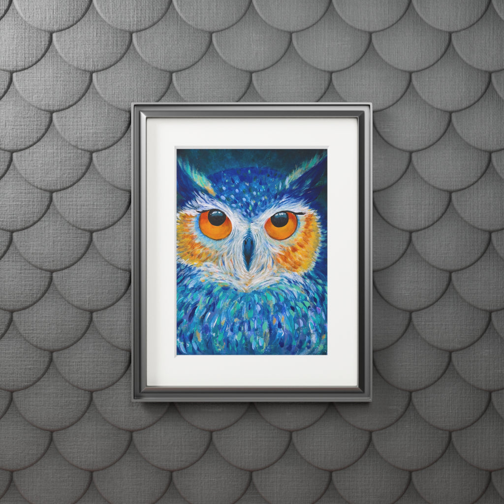 “Owl Cheek You” Passepartout Giclée Print