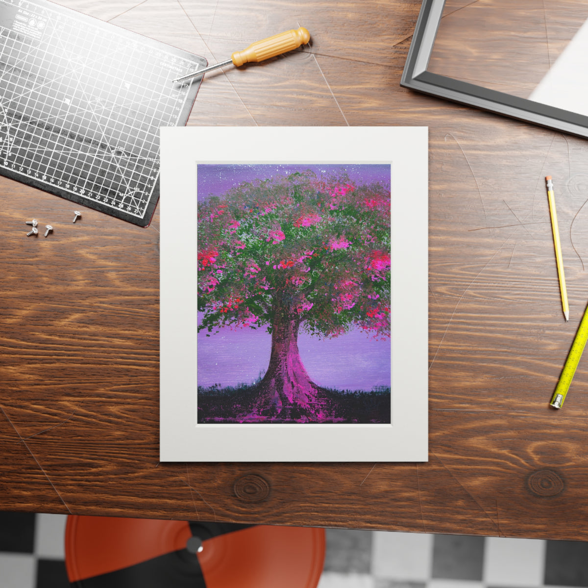 “Cherry Blossom” Passepartout Giclée Print