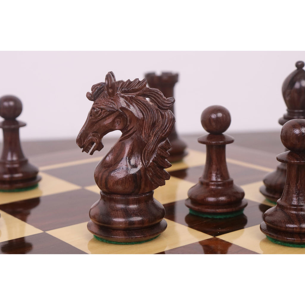 3.9" Heritage Series Staunton Chess Set (Chess Pieces Only) Rosewood & Boxwood