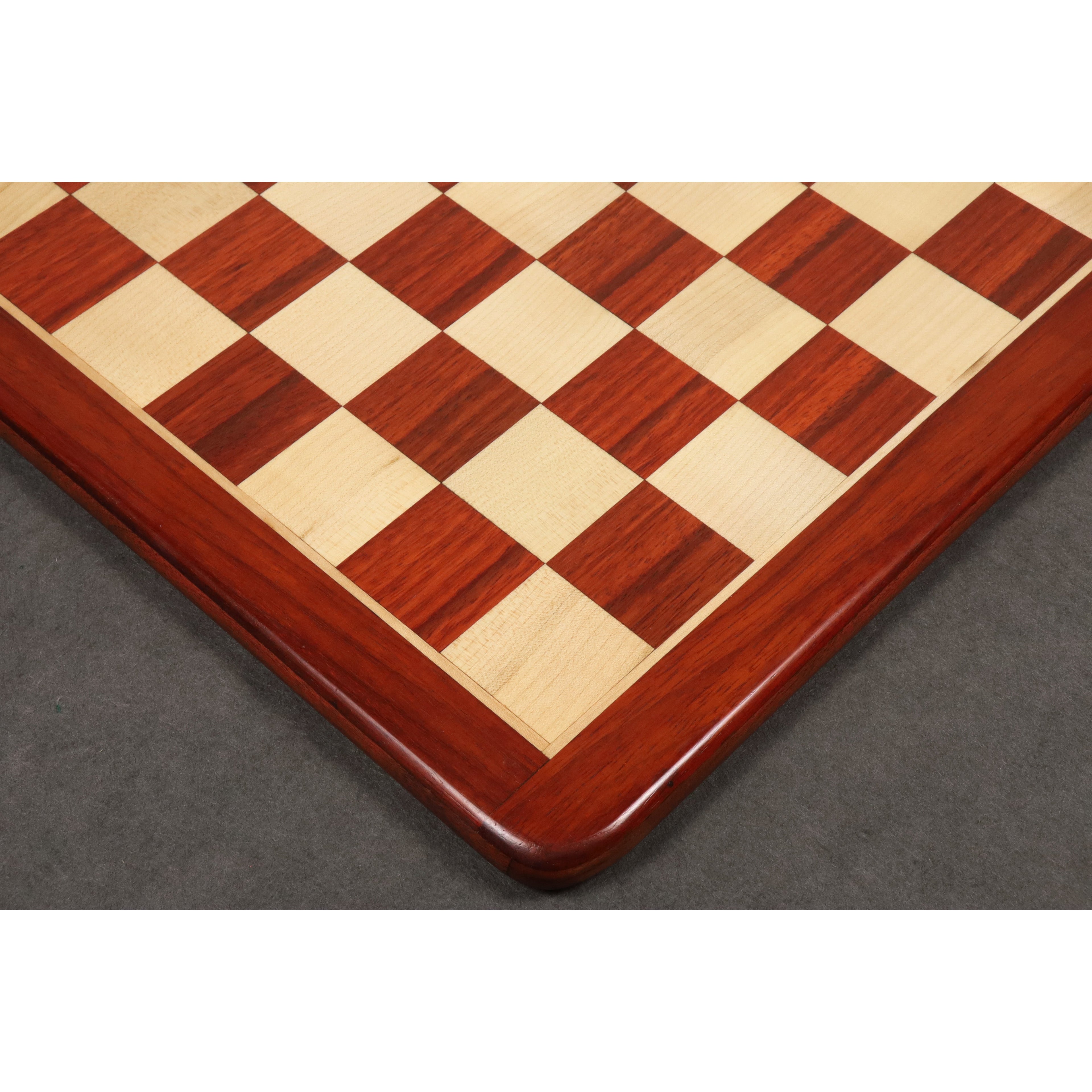 19" Inlaid Chessboard Bud Rosewood & Maple - 1.97” ~ 50 mm Square