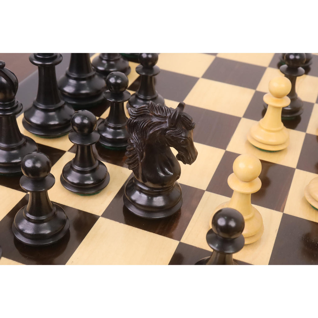 3.9" Heritage Series Staunton Chess Set (Chess Pieces Only) Ebonised Boxwood