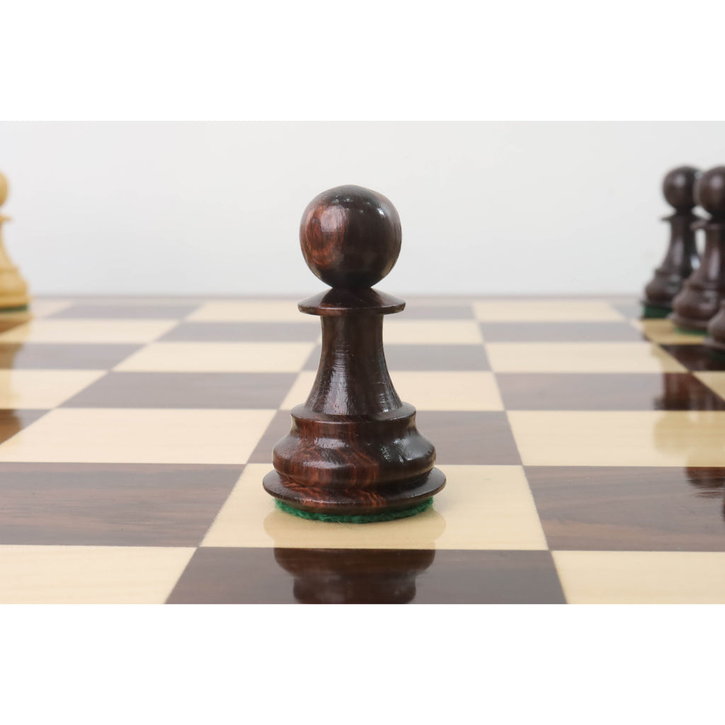 4.1" Rosewood Professional Staunton Weighted Chess Set (Chess Pieces Only) w/4 Queens