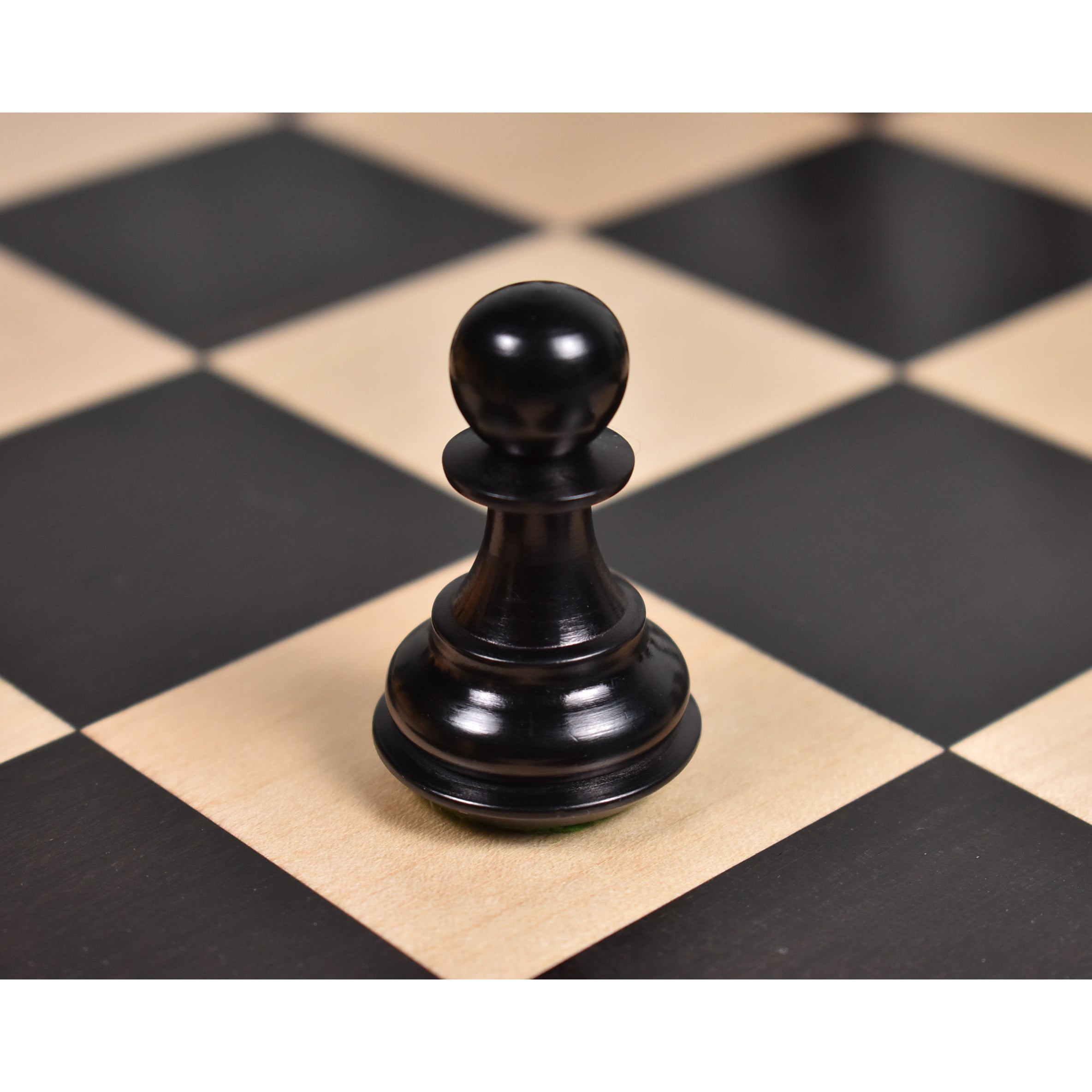 3.6" Ebonised Professional Staunton Weighted Chess Set (Chess Pieces Only) w/4 Queens