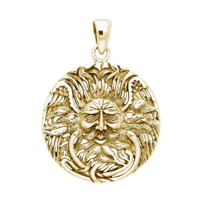 Belenos Celtic Sun God 14K Gold Vermeil Pendant