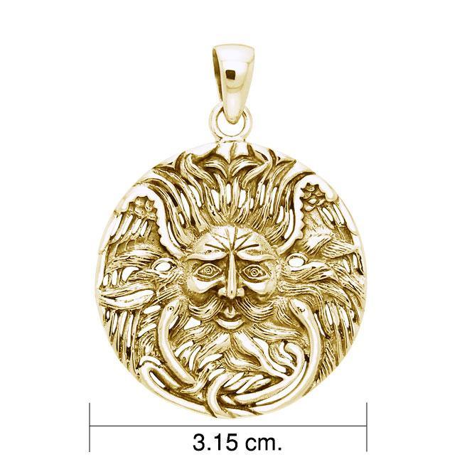 Belenos Celtic Sun God 14K Gold Vermeil Pendant