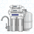 5 Stage 75GPD Drinking Water RO System w/ Faucet
