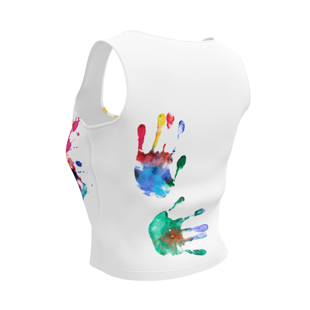 “Stacie’s Pace” Dragonfly Paint Splatter Crop Top