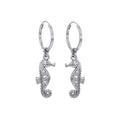 Silver seahorse earrings detailed Celtic artistry Jewellery
