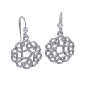 Silver Celtic knot work eternity earrings