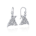 Pair of silver Celtic infinite knot earrings Artistry Jewelry