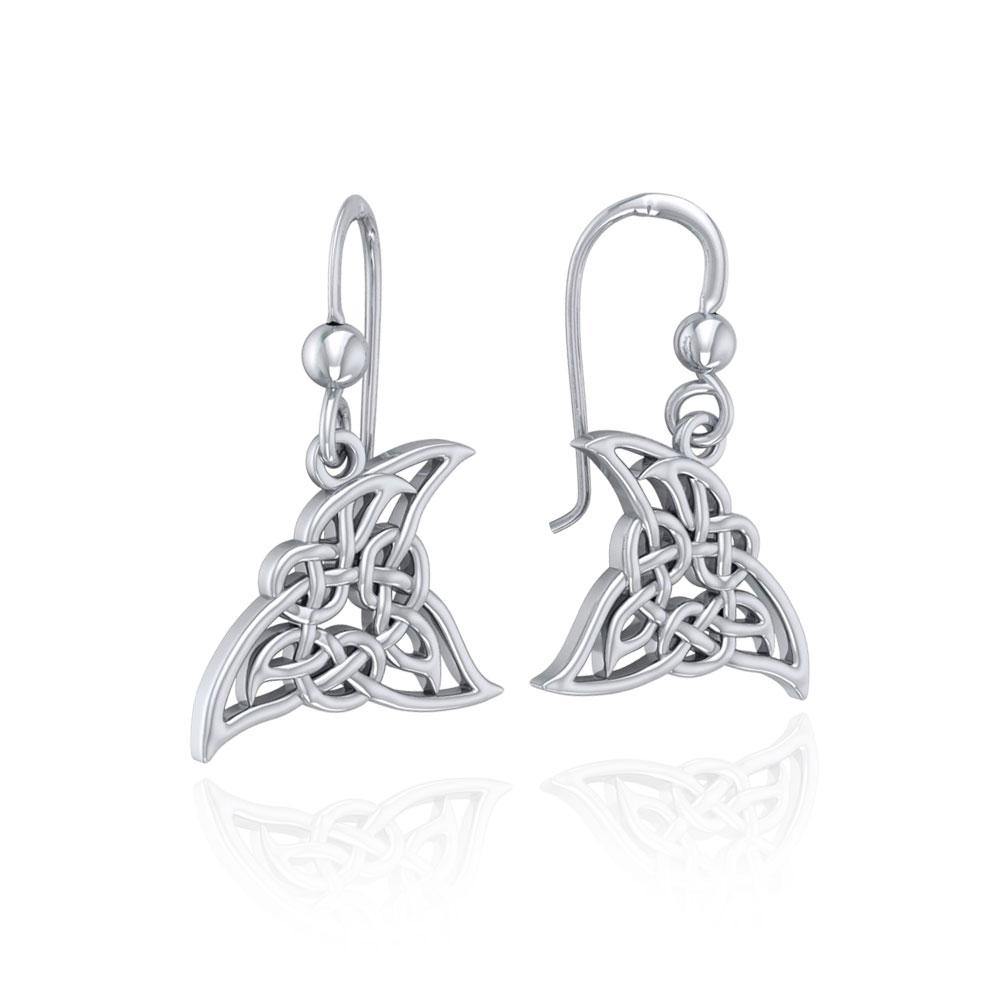 Pair of silver Celtic infinite knot earrings Artistry Jewelry