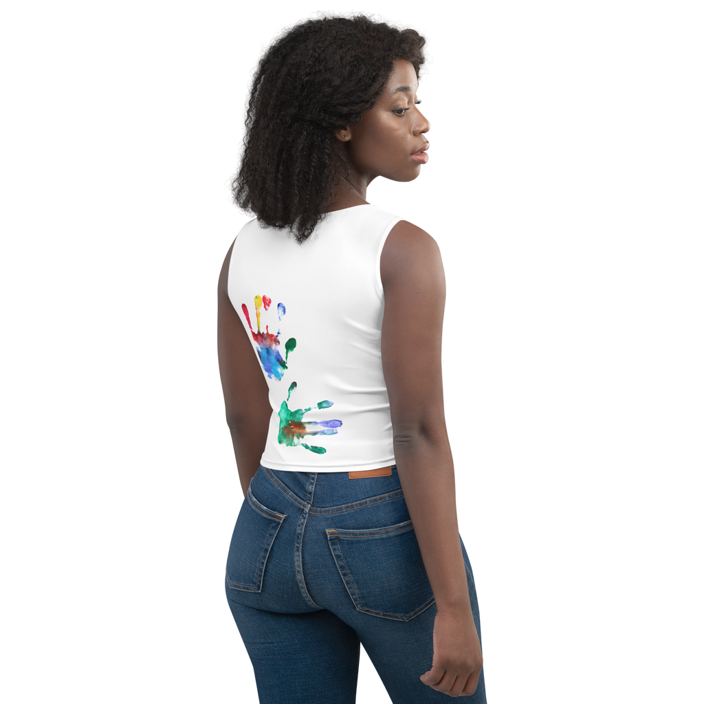“Stacie’s Pace” Dragonfly Paint Splatter Crop Top