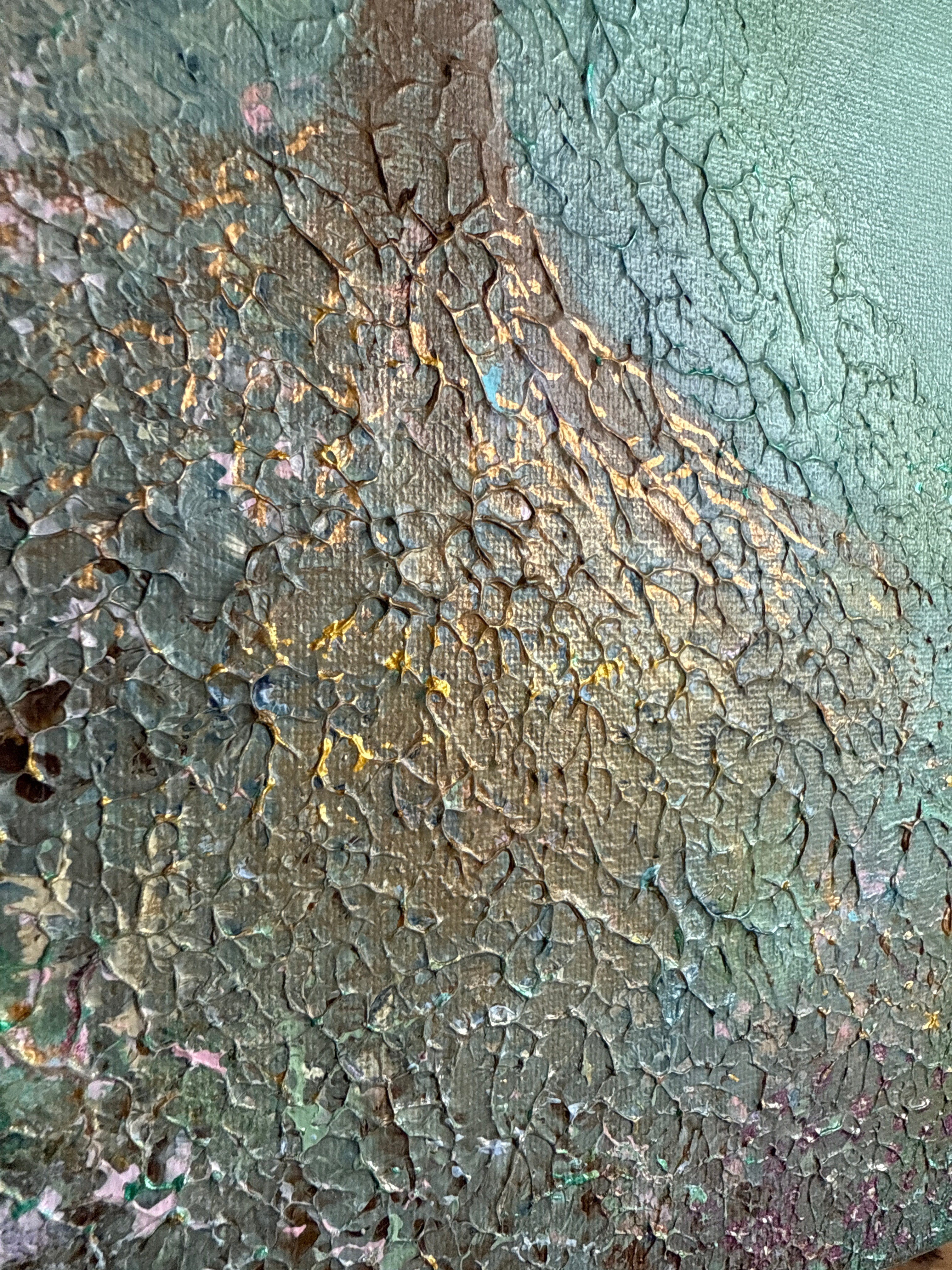 “The Stag” Original Metallic Acrylic Canvas