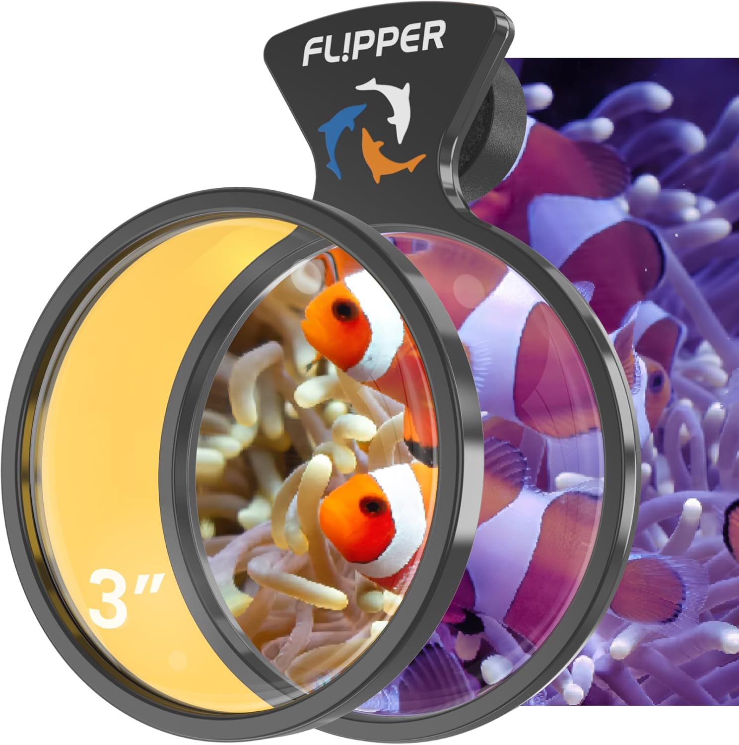 Flipper DeepSee Viewer Black Nano 3" Orange Filter