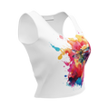 “Stacie’s Pace” Dragonfly Paint Splatter Crop Top