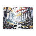 “Follow me Harder” Enchanted Autumn Forest Creek Landscape