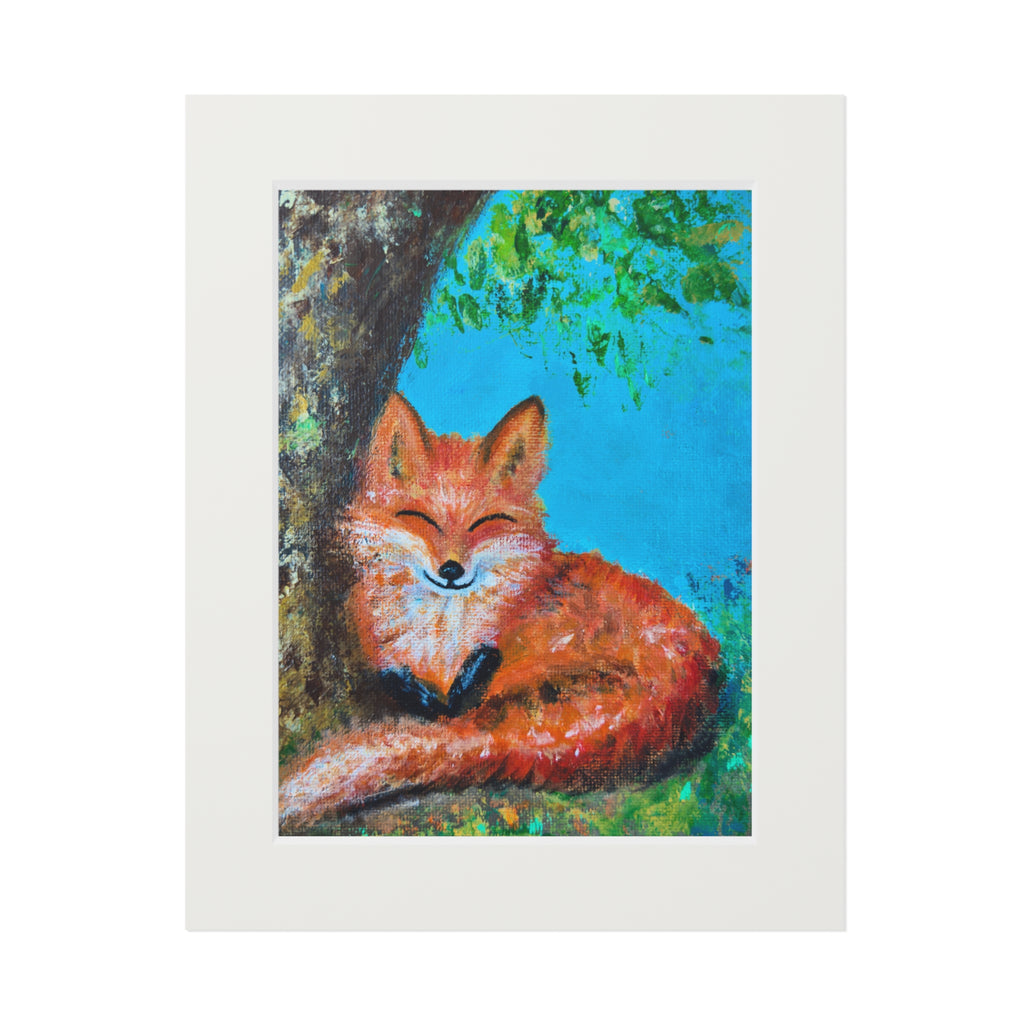 “Foxy Seat” Passepartout Giclée Print