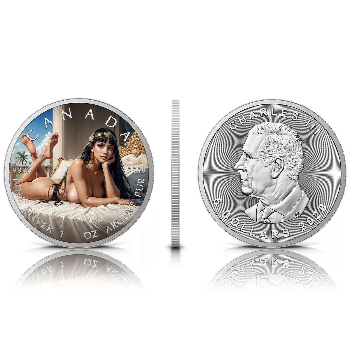 2026 Greek Temptation Canada Maple Leaf Edition 1 oz Silver Coin