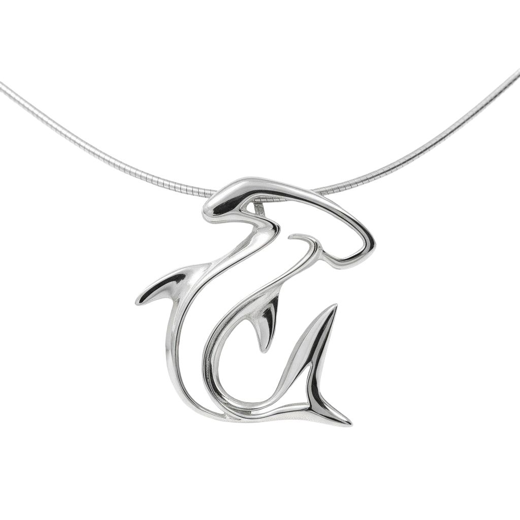 Brilliant Sterling Shark Hammerhead_Pendant_Necklace_Silver-2