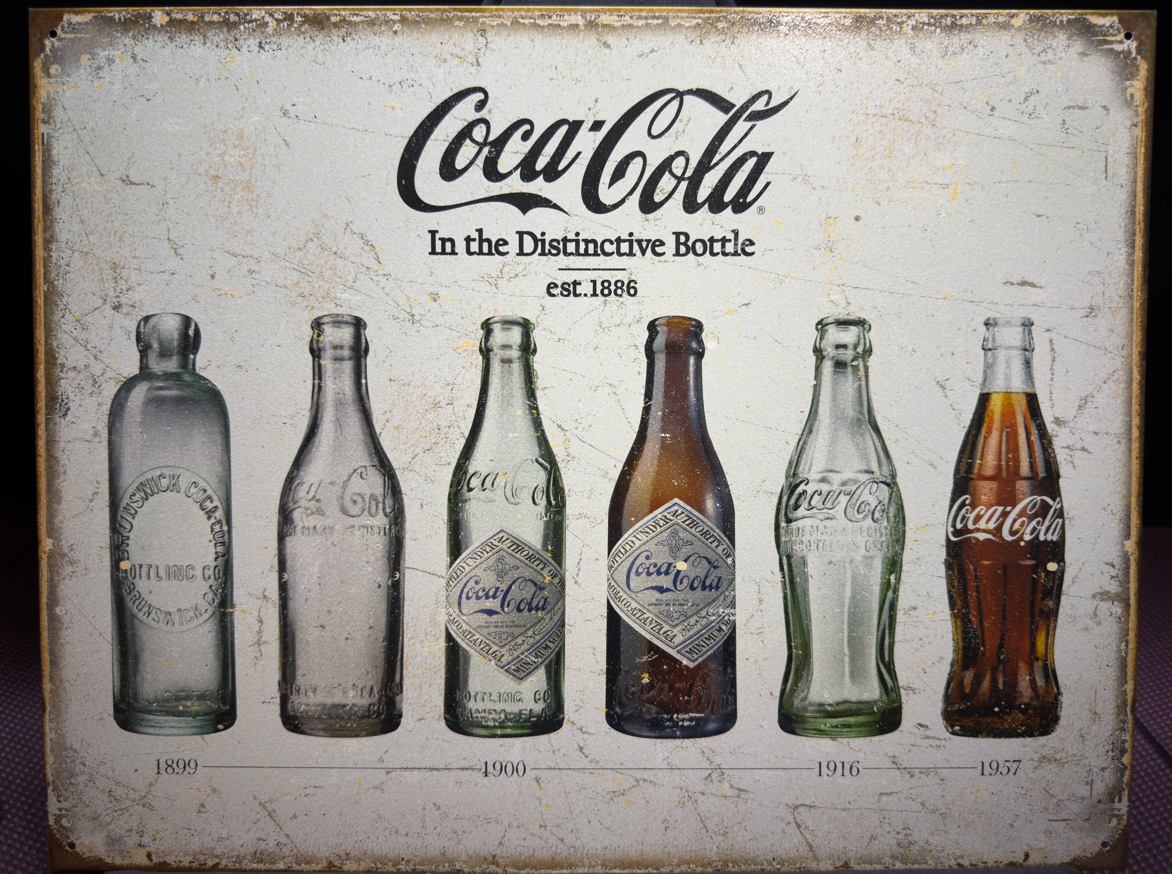 Coca-Cola Rustic Metal Print