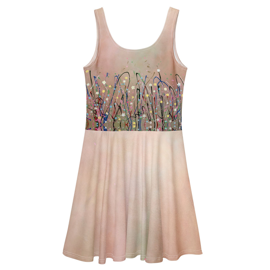 “Flower Pops” Splash Pastel Dress