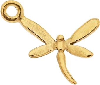 14K Yellow Gold Dragonfly Charm