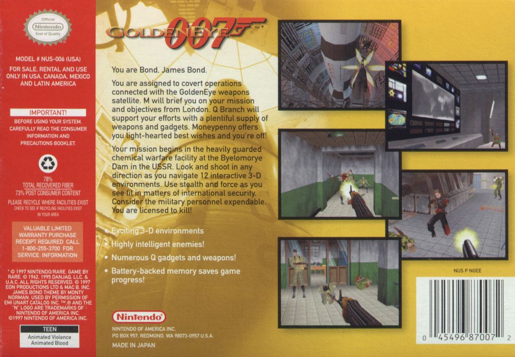 007 GoldenEye Nintendo 64