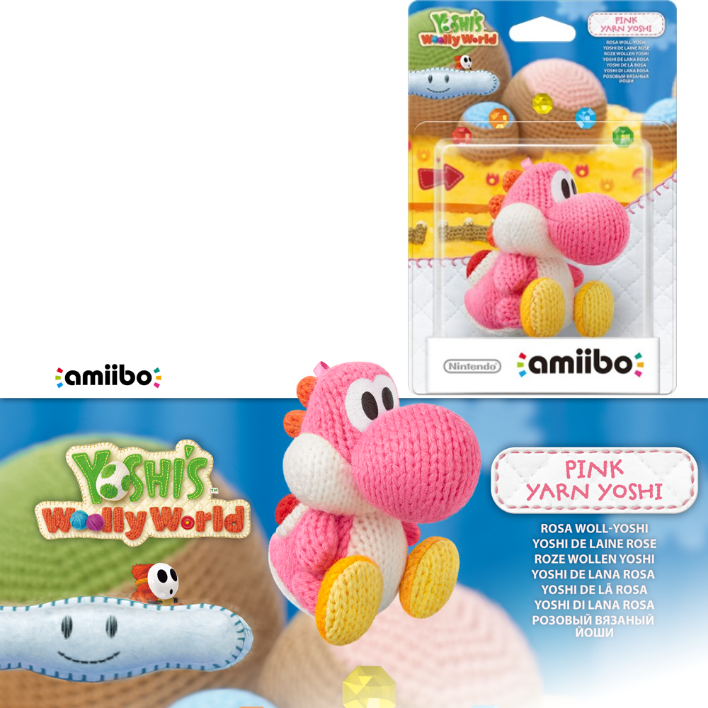 Pink Yoshi Wooly World Amiibo