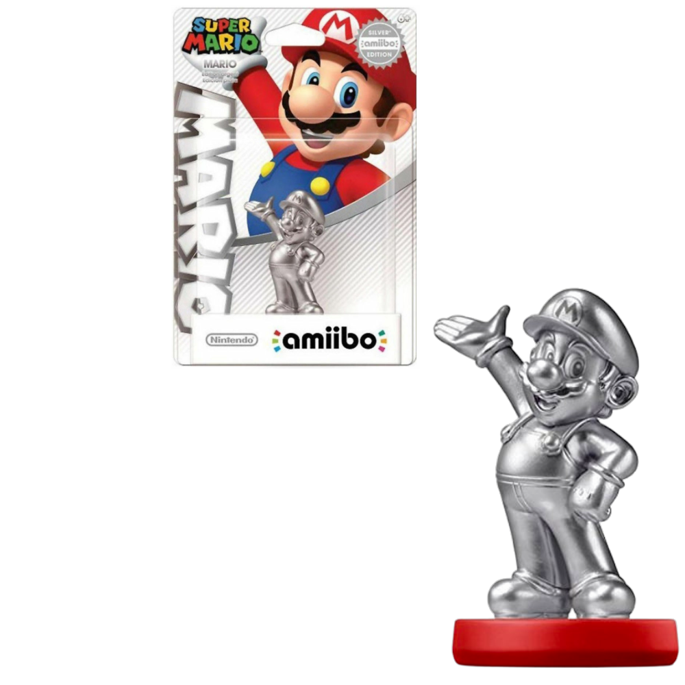 Silver Mario Amiibo Wii U