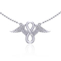 Infinity Angel Wings Sterling Silver Necklace