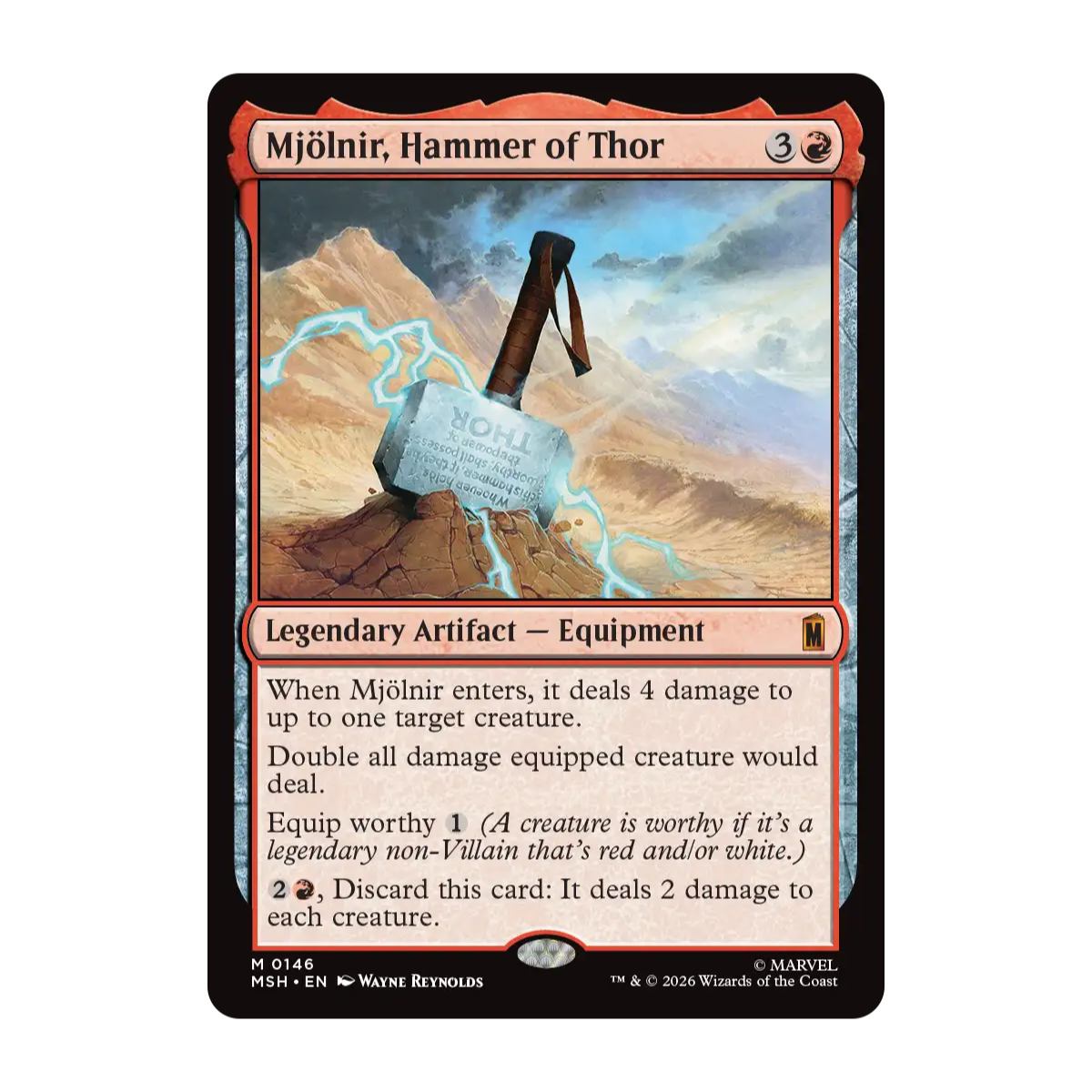 MTG Mjölnir Hammer of Thor (MSH-146) Marvel Super Heroes