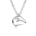 Silver shark pendant necklace