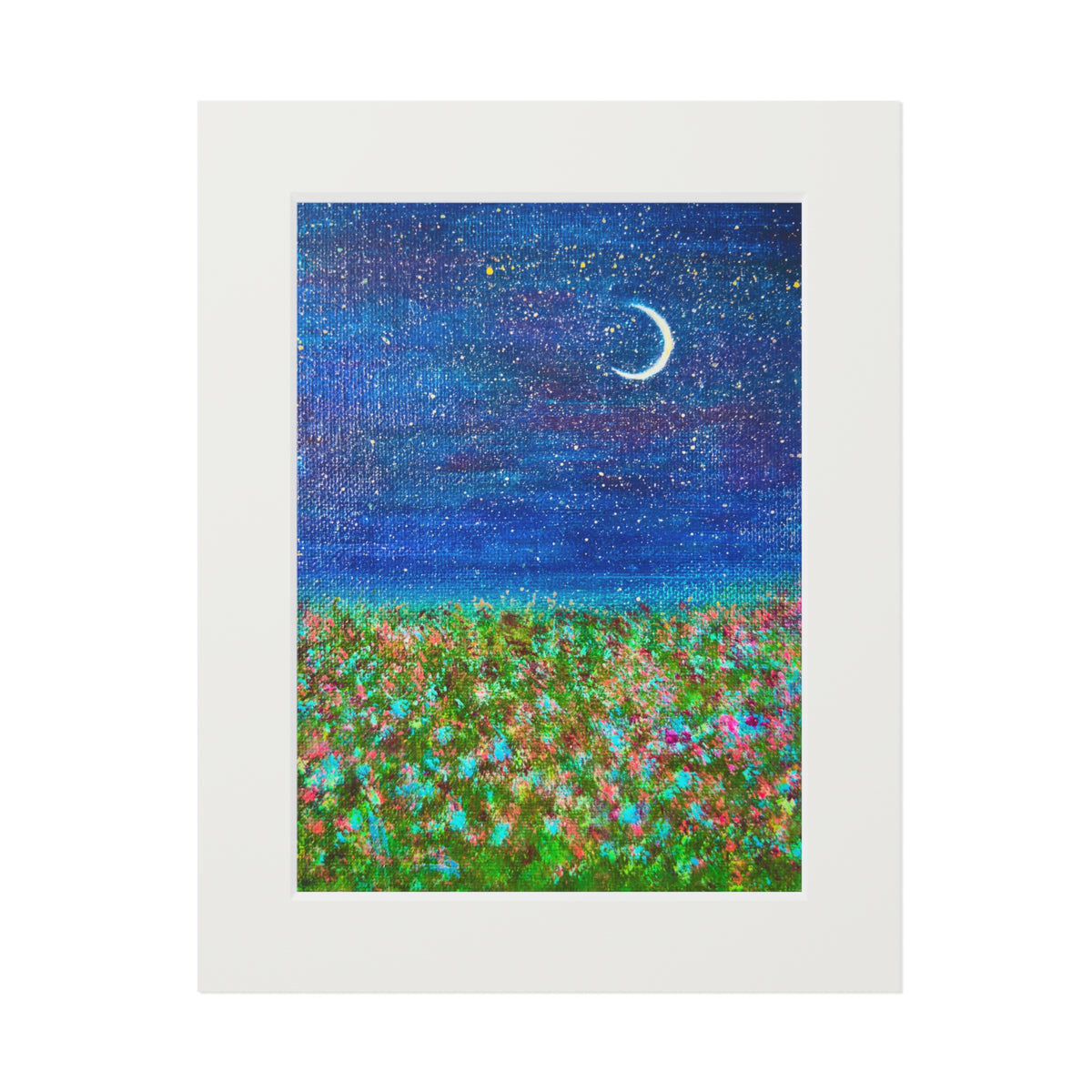 “Moon Pie Flowers” Passepartout Giclée Print