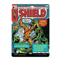 A rectangular metal tin sign featuring a vintage comic book cover for Marvel's Nick Fury, Agent of Shield, Issue 