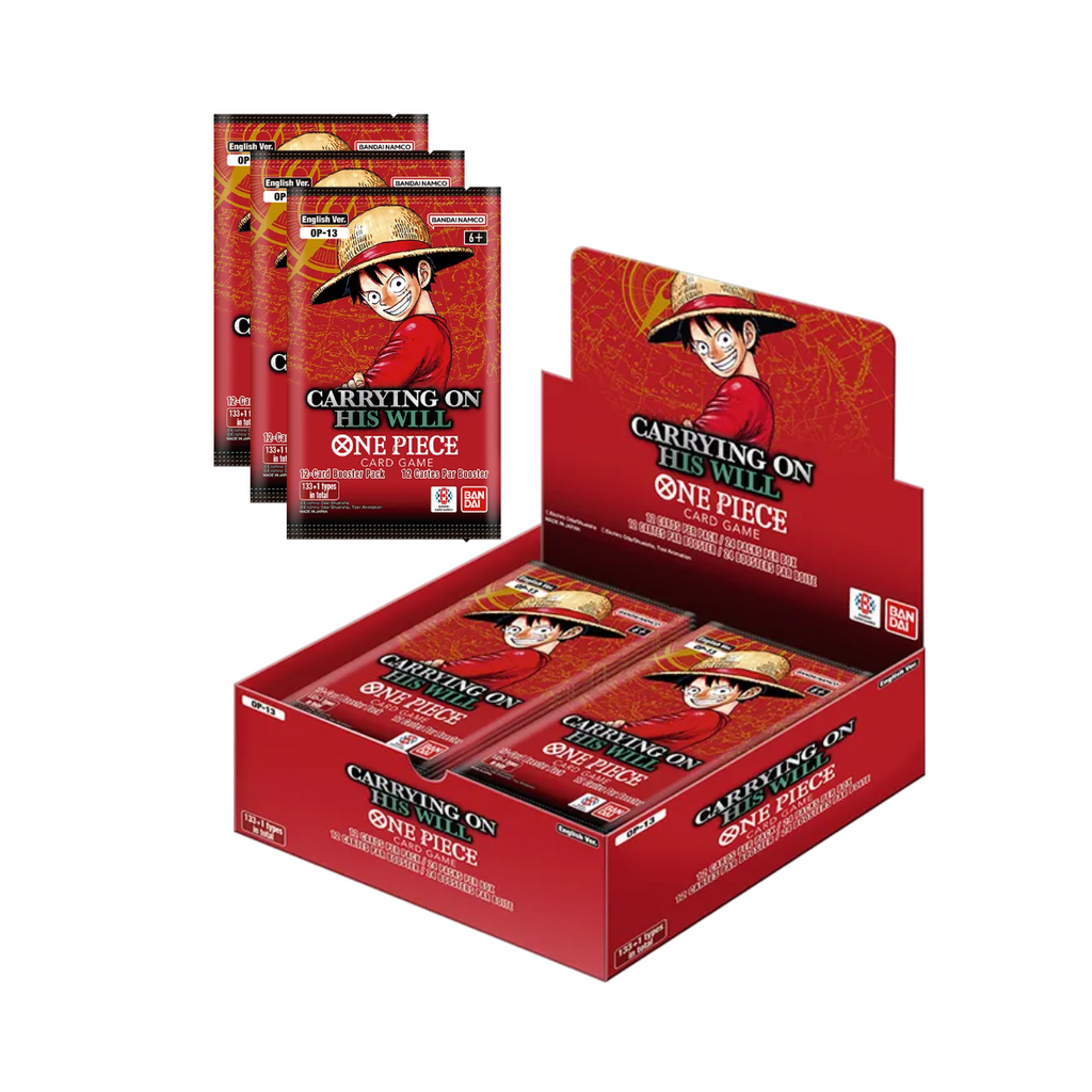 One Piece Carrying On His Will Booster Box Pack Art Open Flip Top Display