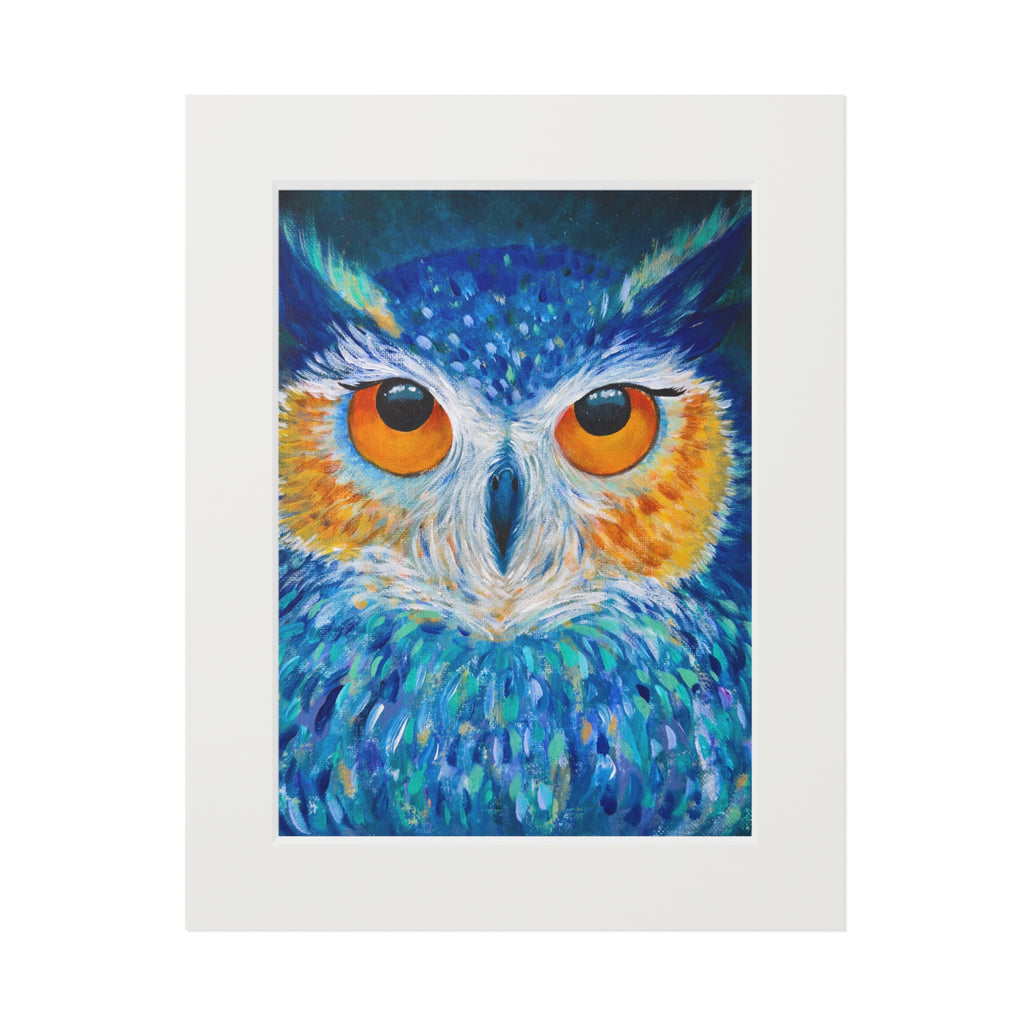 “Owl Cheek You” Passepartout Giclée Print