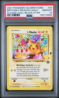 PSA 10 2021 Pokémon TCG Pikachu Celebrations Birthday Pikachu #24 Classic Collection Black Star Promo Random Cert