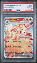 PSA 10 2023 Pokémon TCG Arcanine #032 Scarlet Violet Base Set