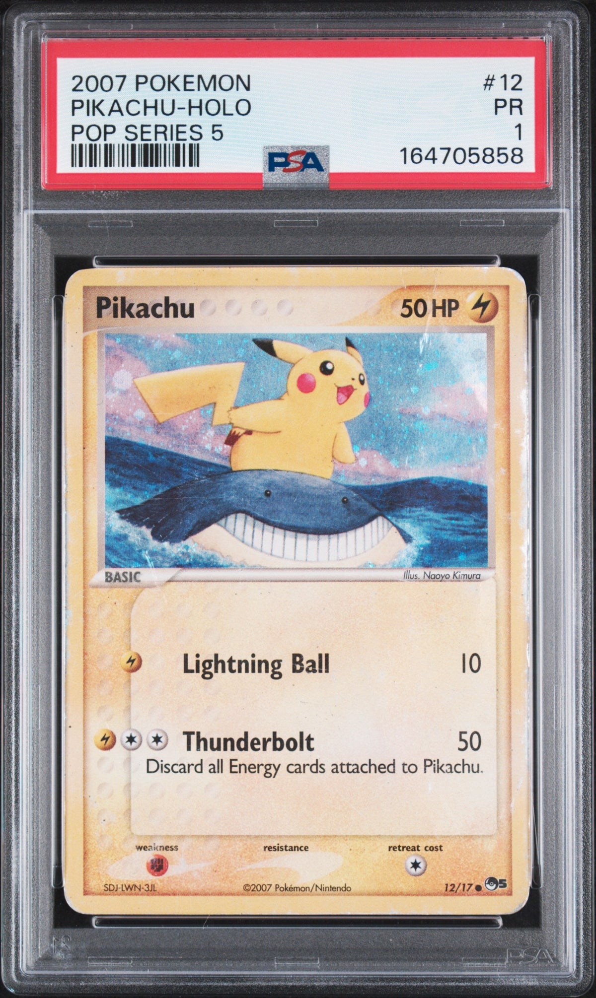 PSA 1 2007 #12 Pikachu Pop Series 5