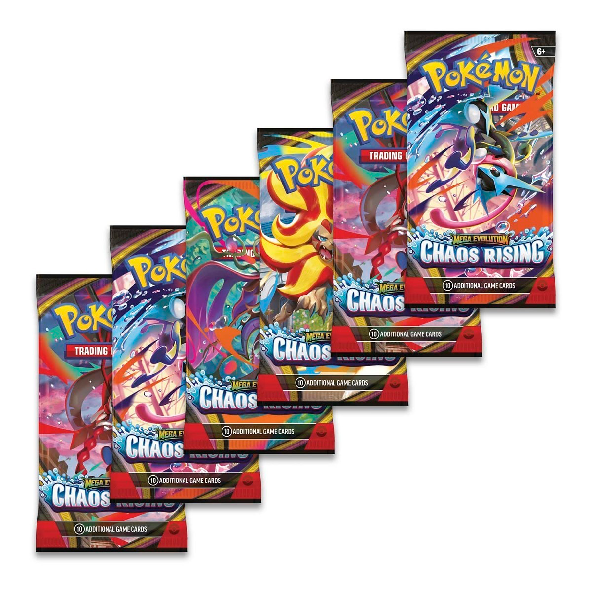 Pokemon_TCG_Chaos_Rising Booster packs on a white background