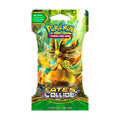 Pokémon trading card game pack featuring Fire Psychic Delphox Starter green and gold artwork.