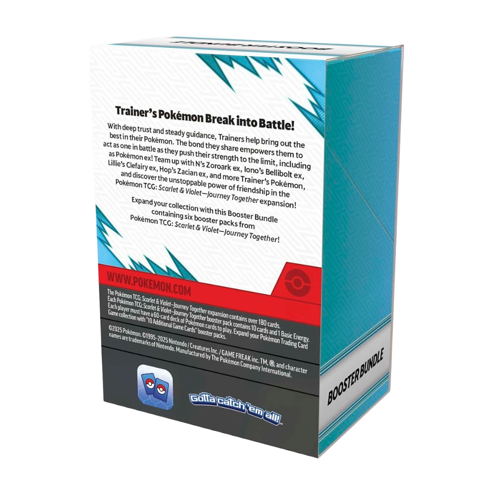 Pokémon TCG Journey Together Booster Bundle Rear Artwork no UPC White Background