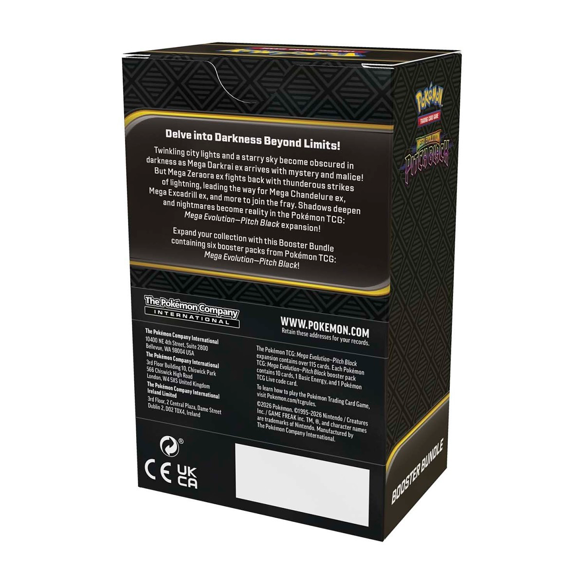Pokémon trading card game booster bundle packaging no UPC
