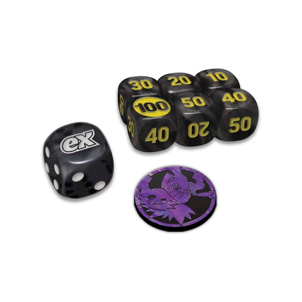Set of Pokemon TCG playing dice coin Darkrai