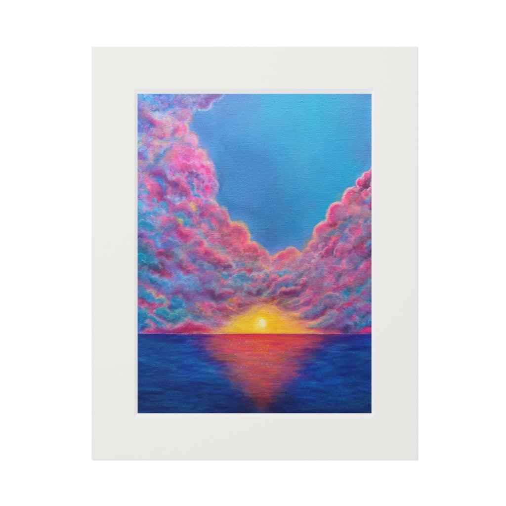 “Powder Sunset” Passepartout Giclée Print