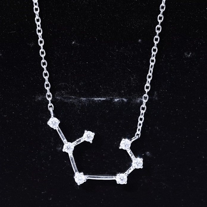 Constellation Sagittarius Zodiac Sign Necklace Certified Moissanite