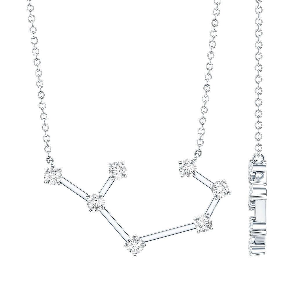 Constellation Sagittarius Zodiac Sign Necklace Certified Moissanite