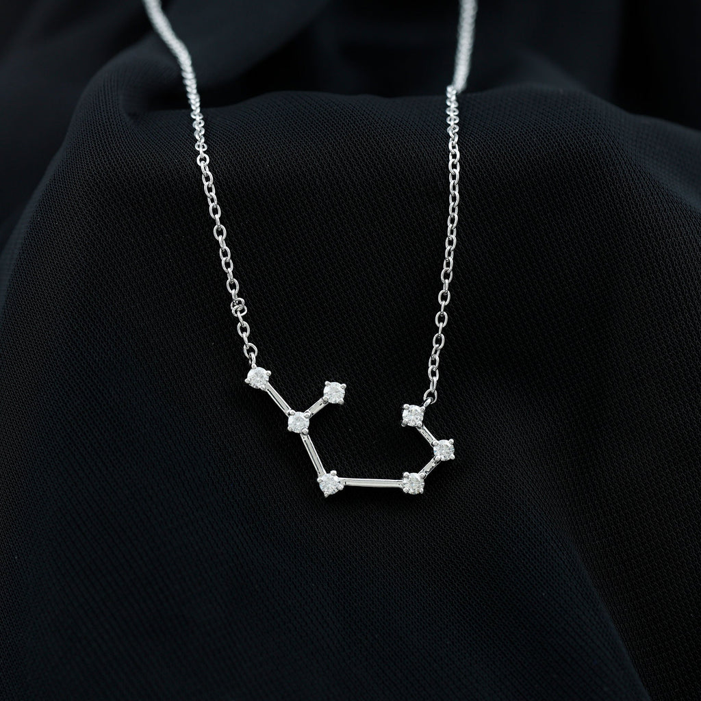 Constellation Sagittarius Zodiac Sign Necklace Certified Moissanite